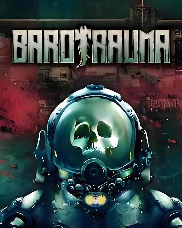 潜渊症 Barotrauma 官方风格游戏宣传封面，素材来自用户提供的参考网页存档