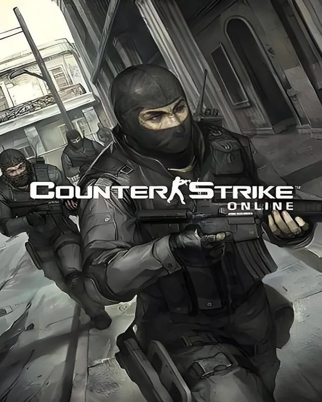 反恐精英 Counter-Strike 官方风格游戏宣传封面，素材来自用户提供的参考网页存档