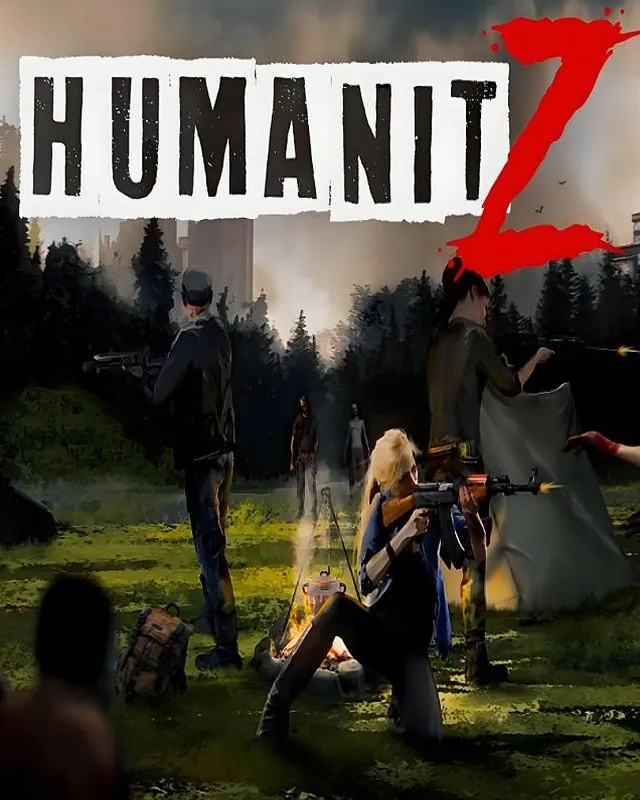 人道主义z HumanitZ 官方风格游戏宣传封面，素材来自用户提供的参考网页存档