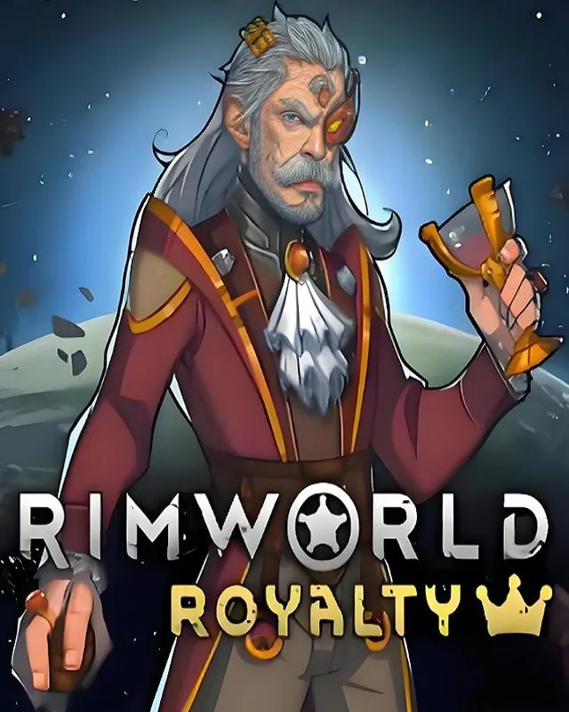 边缘世界 Rimworld 官方风格游戏宣传封面，素材来自用户提供的参考网页存档