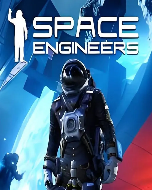 太空工程师 SpaceEngineers 官方风格游戏宣传封面，素材来自用户提供的参考网页存档