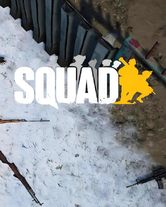 战术小队 Squad 官方风格游戏宣传封面，素材来自用户提供的参考网页存档