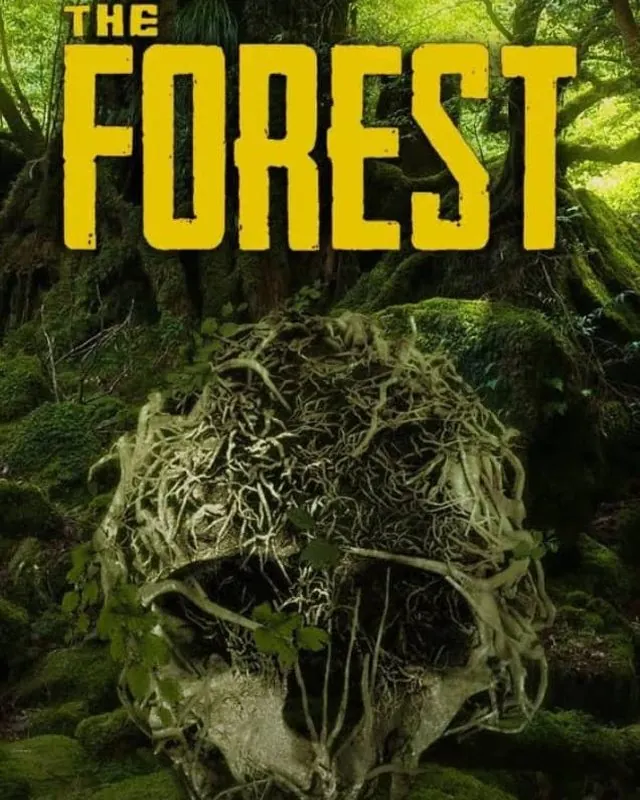 森林 The Forest 官方风格游戏宣传封面，素材来自用户提供的参考网页存档