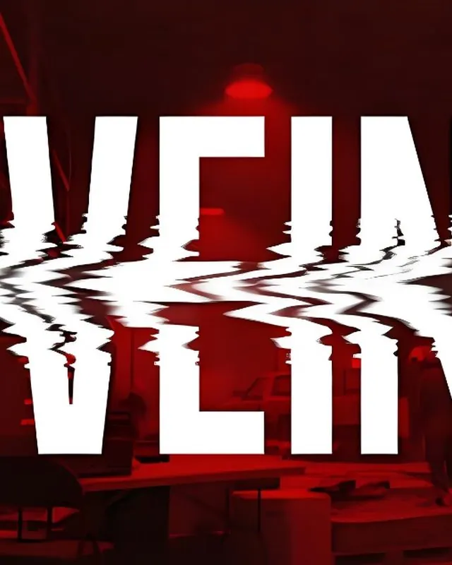 VEIN 官方风格游戏宣传封面，素材来自用户提供的参考网页存档